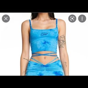 I Am Gia Dione Tie Dye Crop Tank Size Small